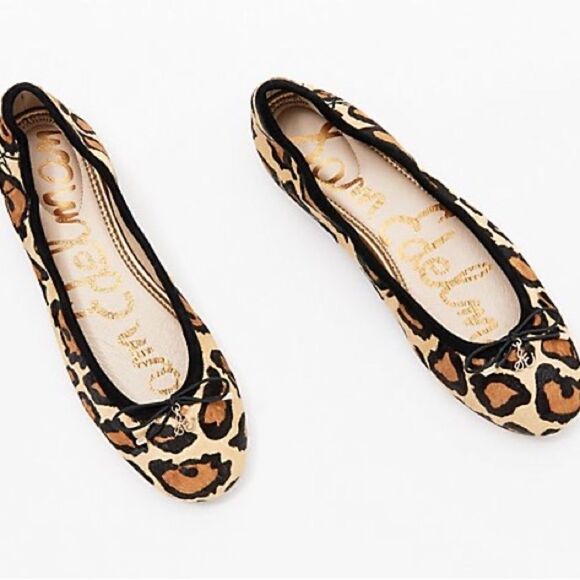 Sam Edelman Animal Print Ballet Flats - Felicia size 3 Big Girl - Picture 1 of 7